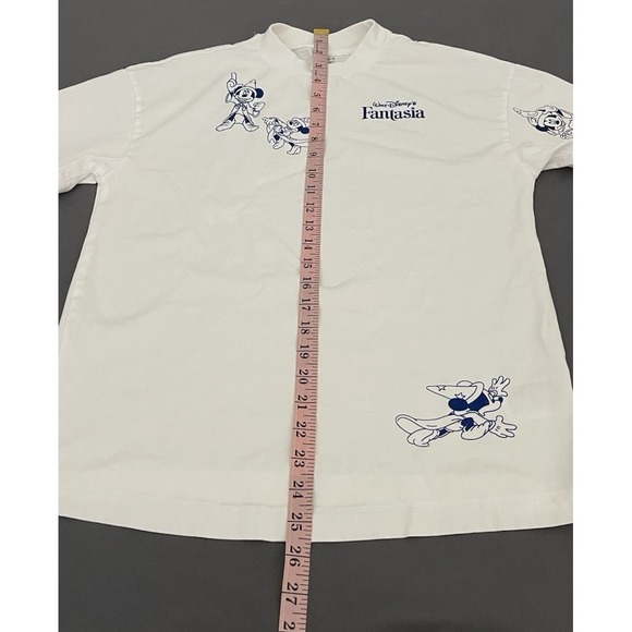 Disney Fantasia Mickey Mouse Graphic Womens XS White T-Shirt H&M Divided - Picture 12 of 12